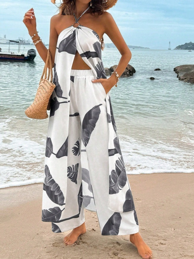 Fashionable Resort-Style Jumpsuit Set