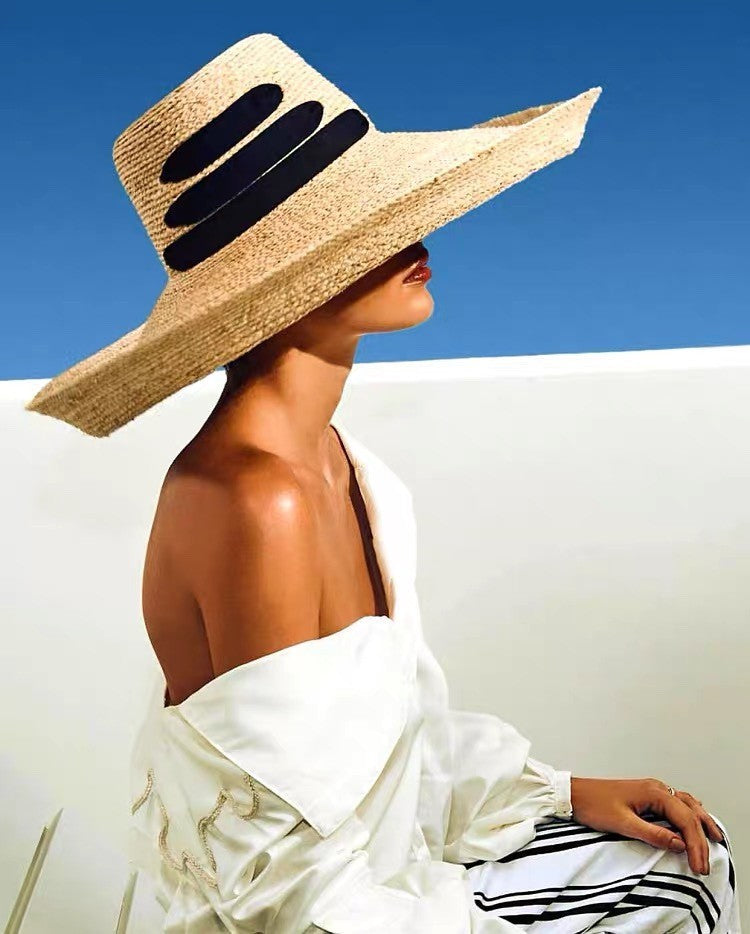 Xiaoxiangfeng Raffia Beach Hat