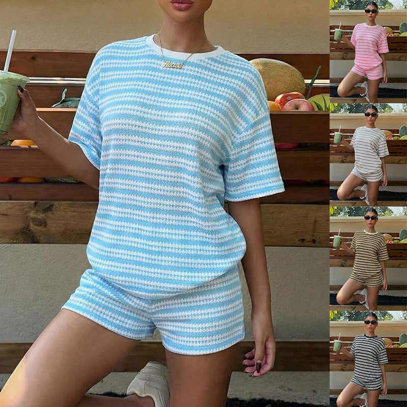 Crew-Neck Short-Sleeve Set