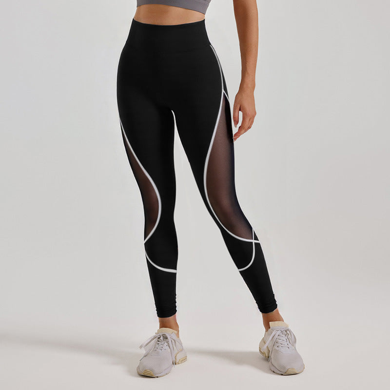 Mesh American High Waist Leggings