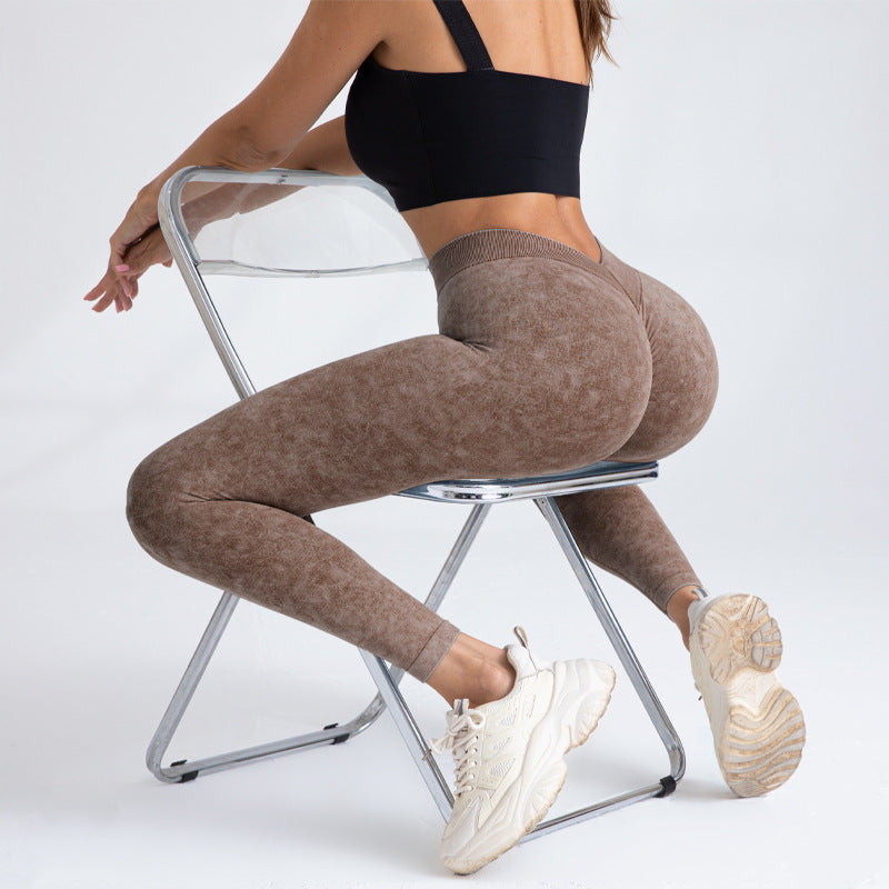 Peach Hip Raise Seamless Leggings