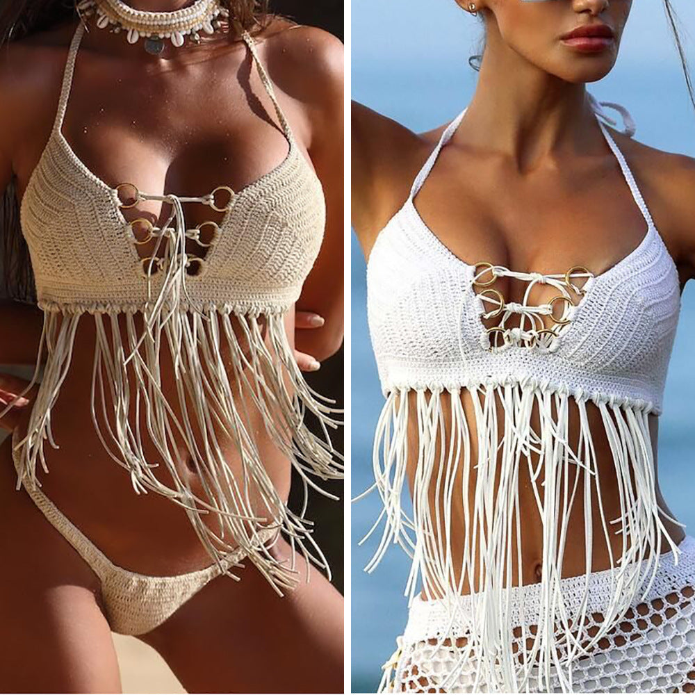 Ladies Beach Woven Lace Top