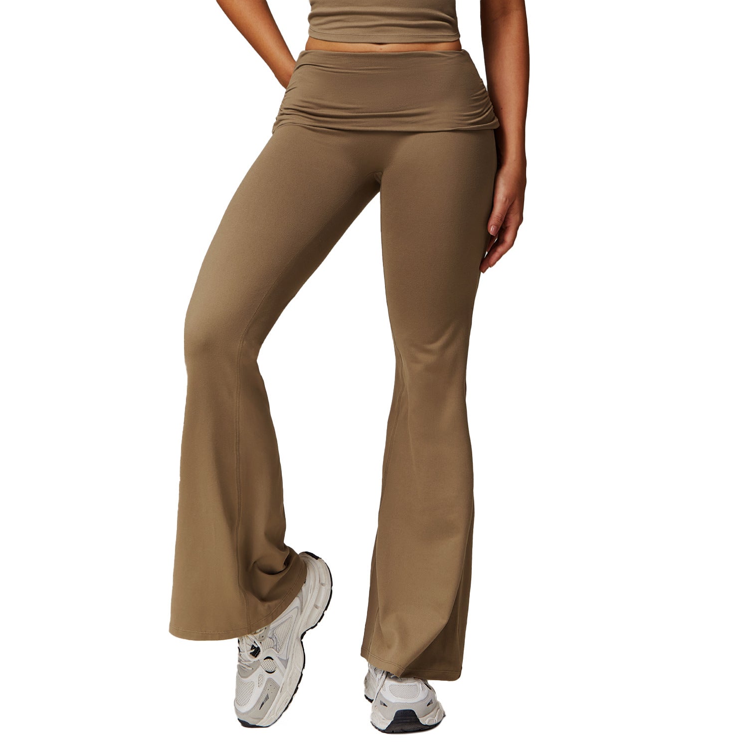 Bell-bottom layered Leggings