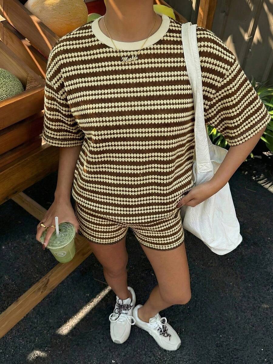 Crew-Neck Short-Sleeve Set