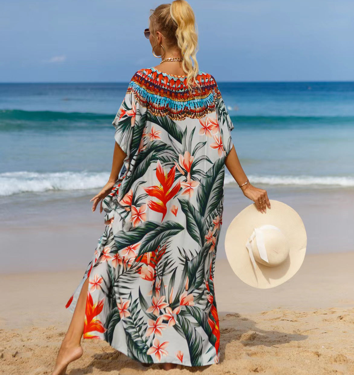 Beach Cover-up Bohemian Beach Dress Plus Size