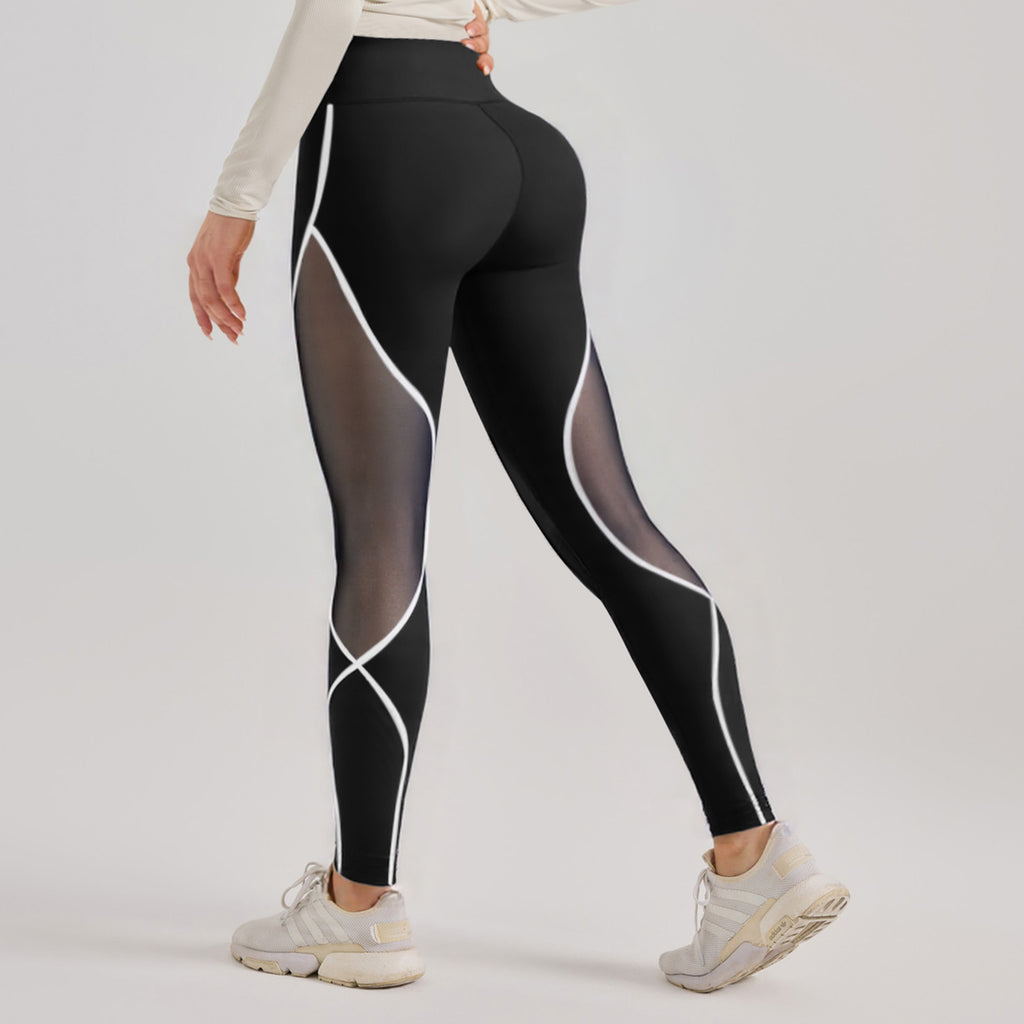Mesh American High Waist Leggings