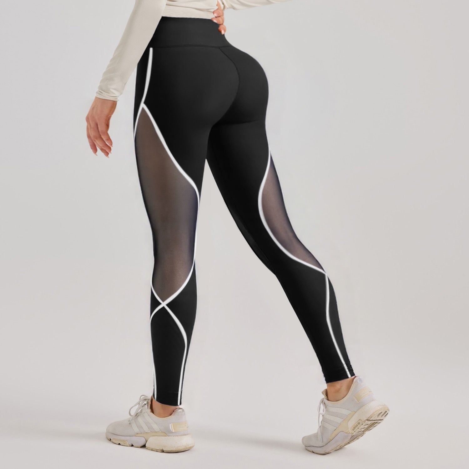 Mesh American High Waist Leggings
