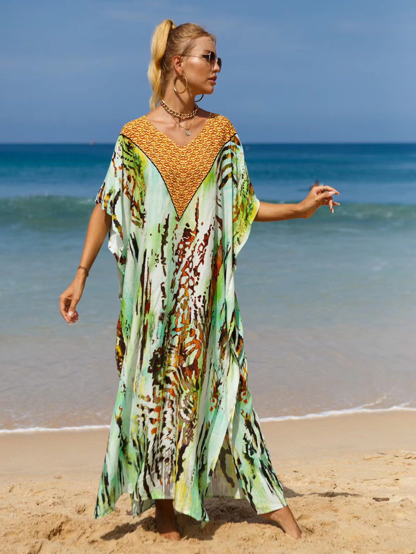Beach Cover-up Bohemian Beach Dress Plus Size