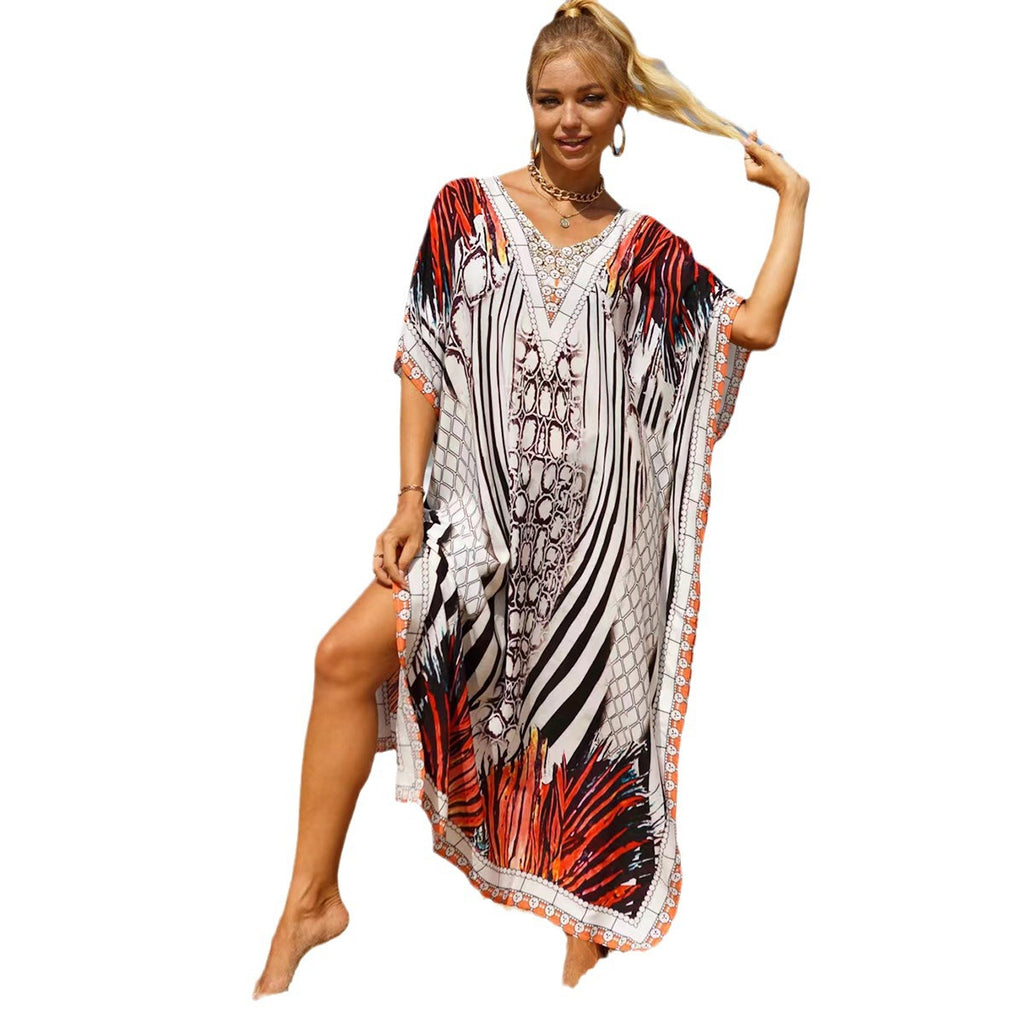 Beach Cover-up Bohemian Beach Dress Plus Size