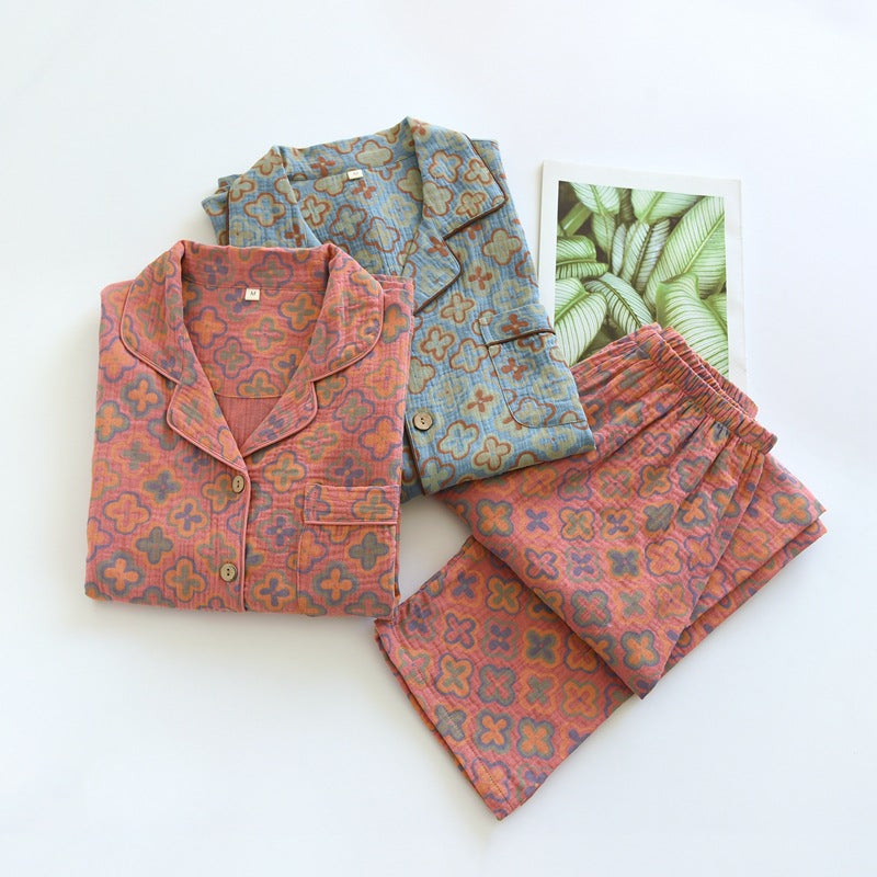 Retro New Pure Cotton Pajamas