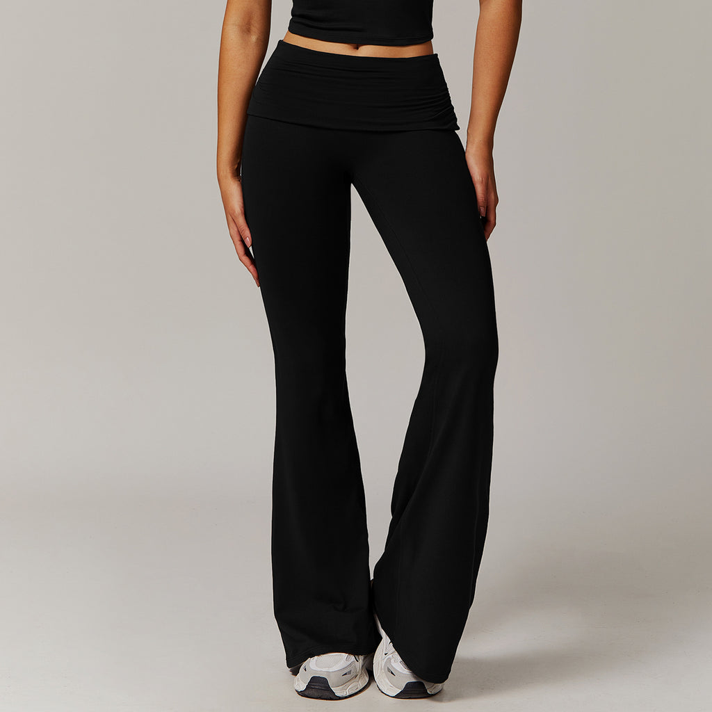 Bell-bottom layered Leggings