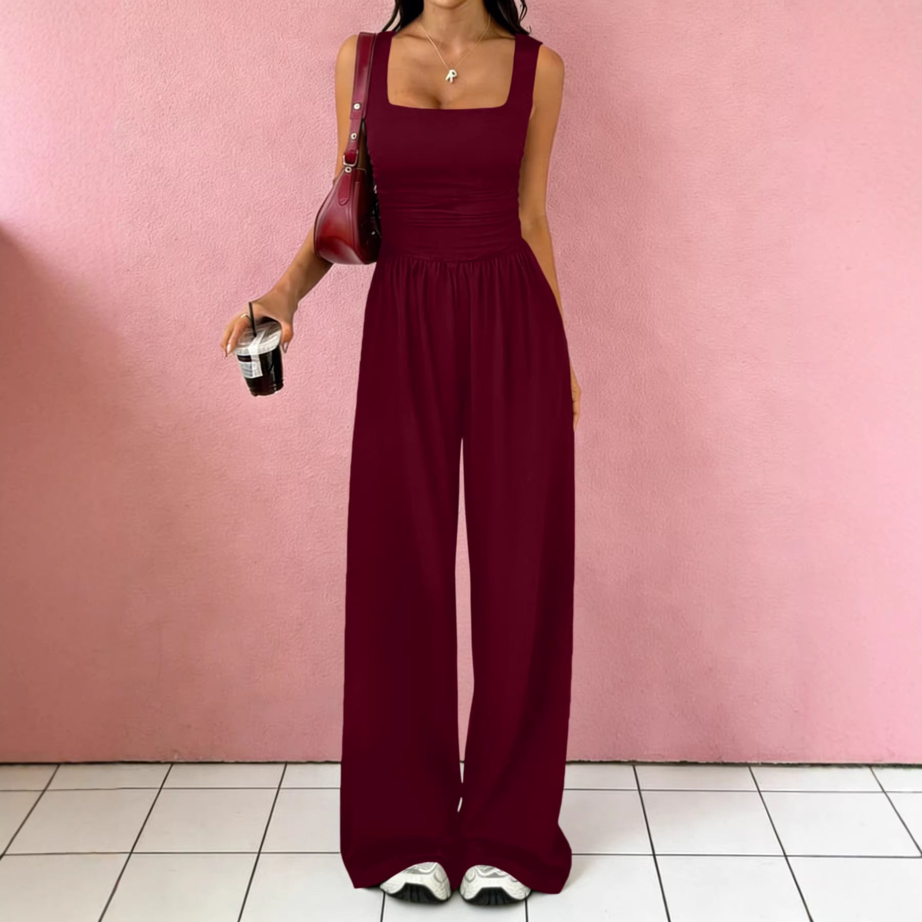 Tank Top Casual Wide-Leg Pants Two-Piece Set