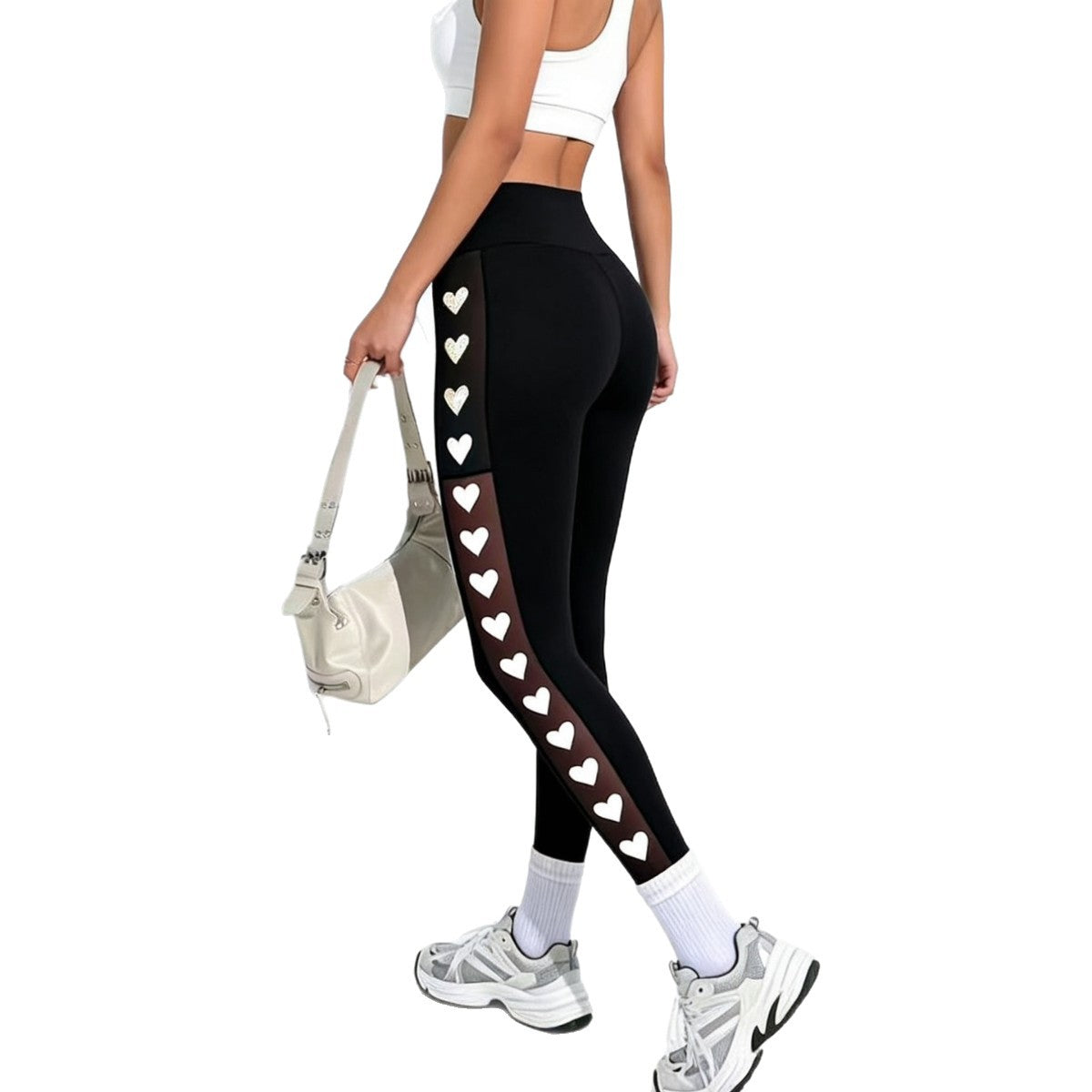 Butt-lifting Mesh-panel Leggings With Pockets