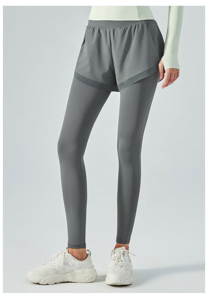 High Waist Two Pieces Mesh Leggings