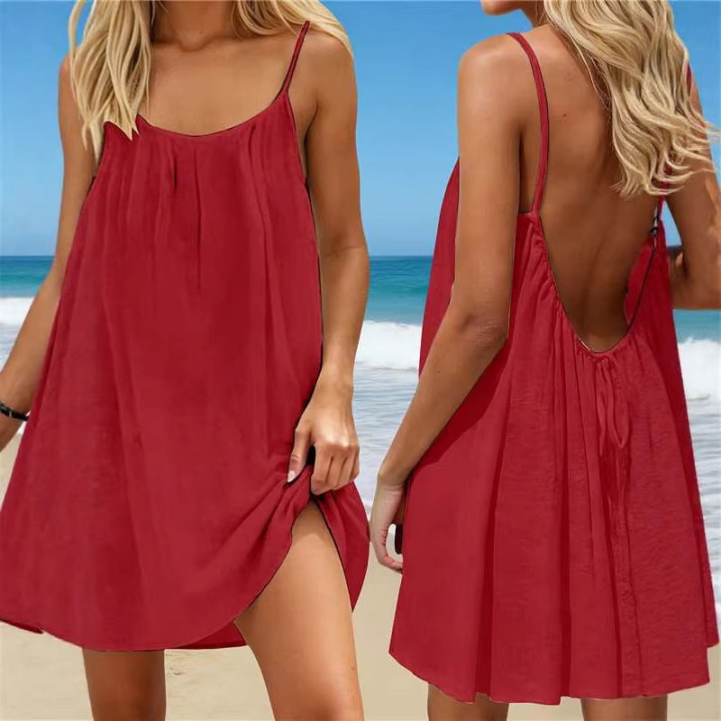 Strap Short Skirt Women's Beach