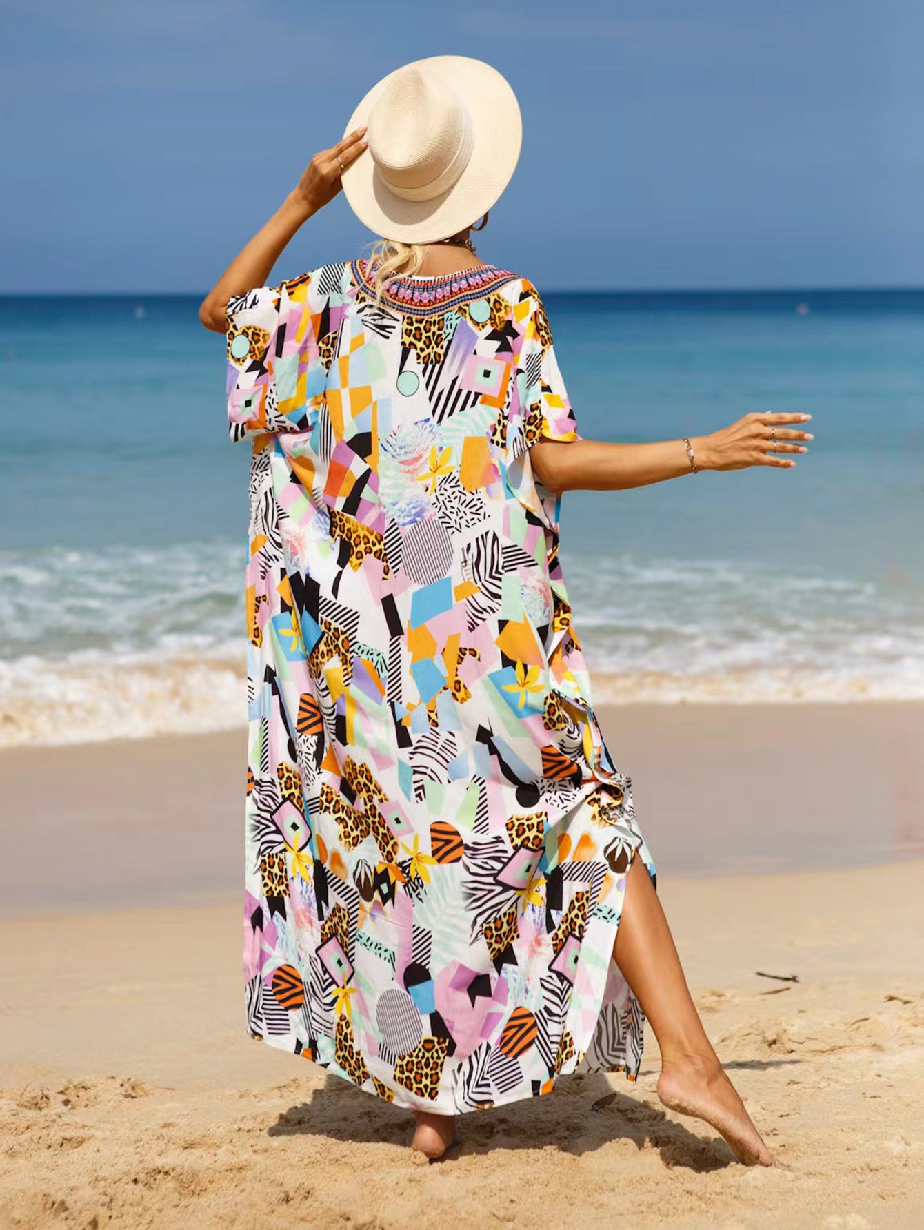 Beach Cover-up Bohemian Beach Dress Plus Size