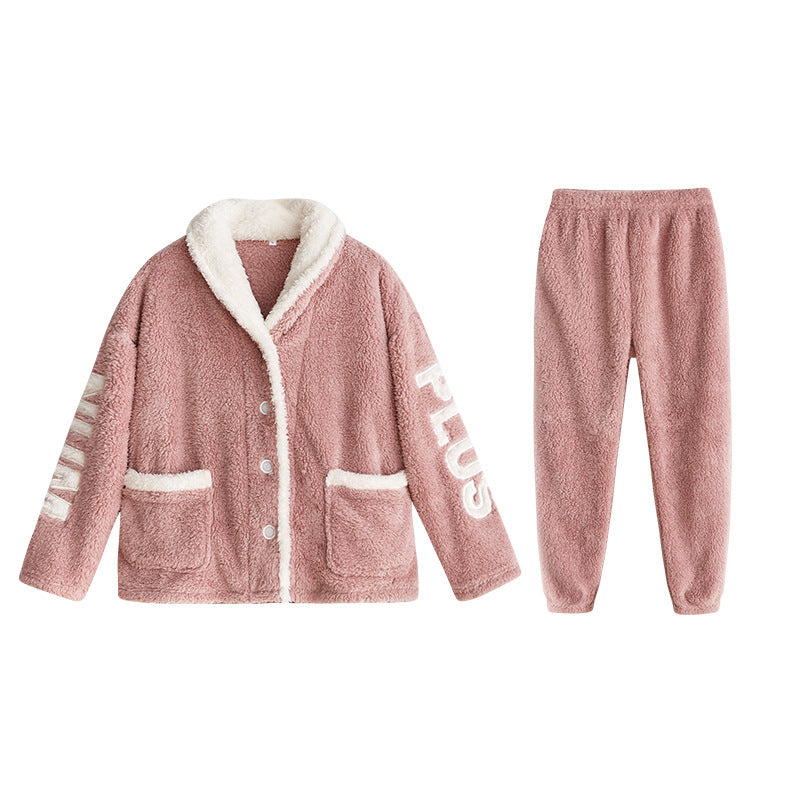 Keep Warm Coral Velvet Pajamas