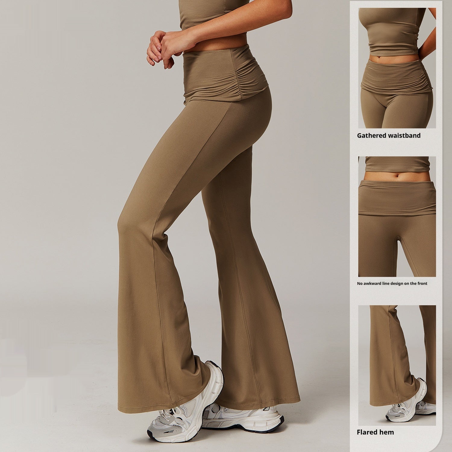 Bell-bottom layered Leggings