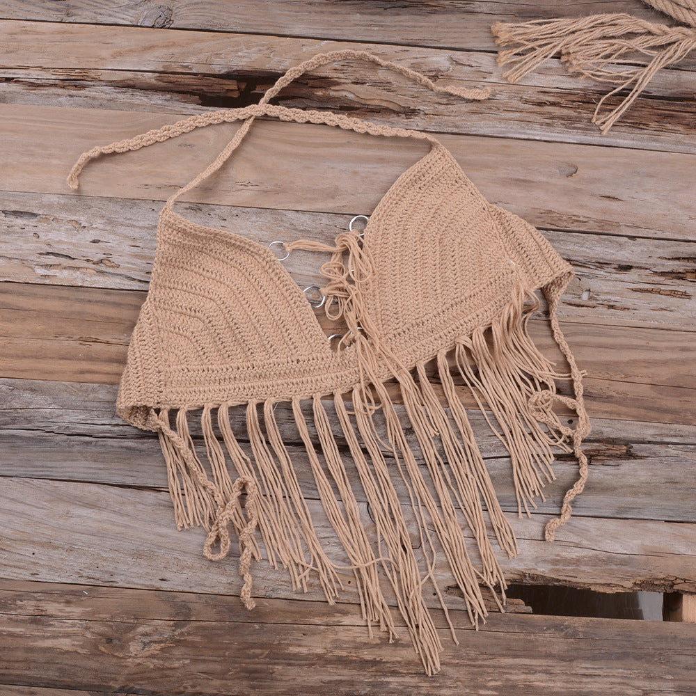 Ladies Beach Woven Lace Top