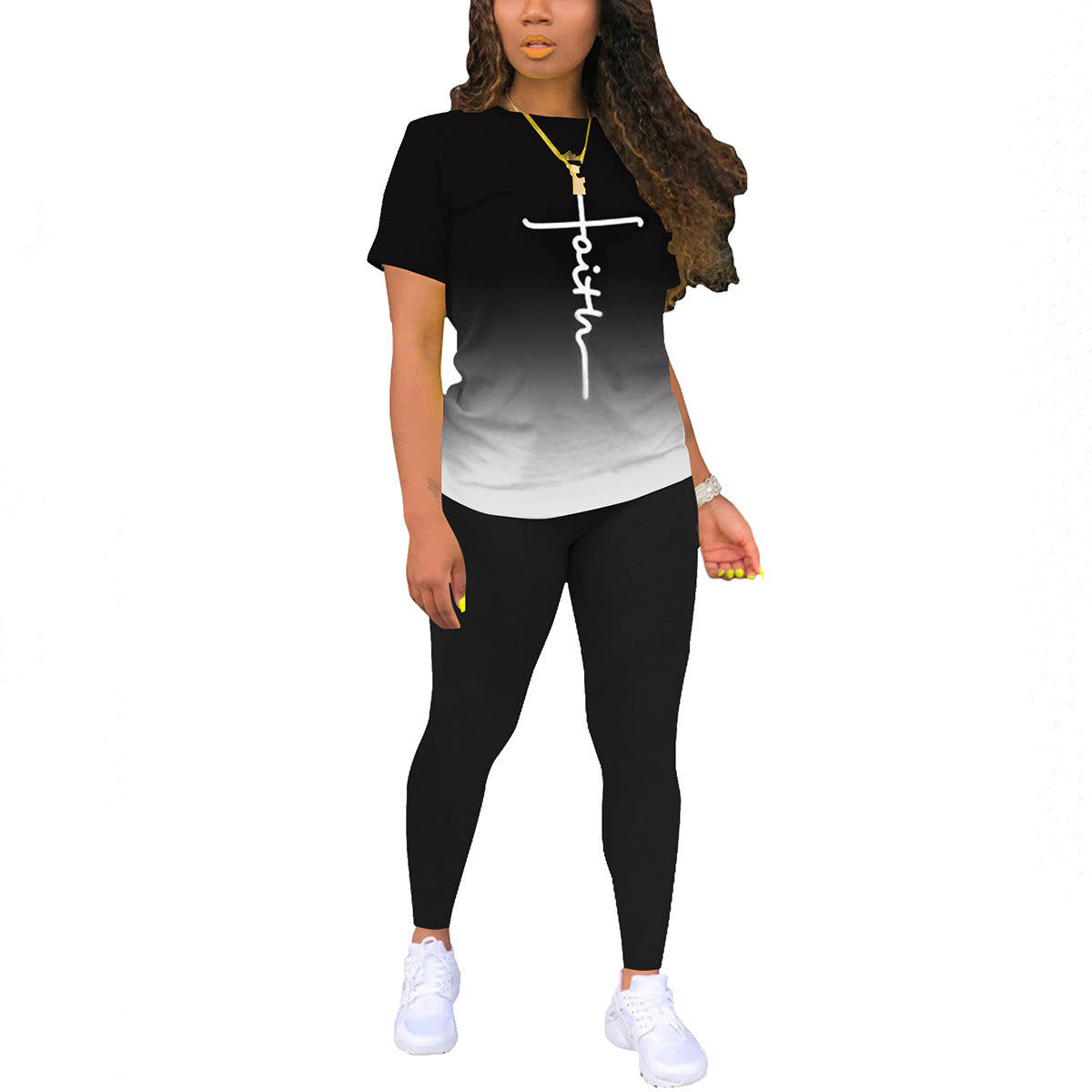 Short-Sleeve T-Shirt Top And Pants Set