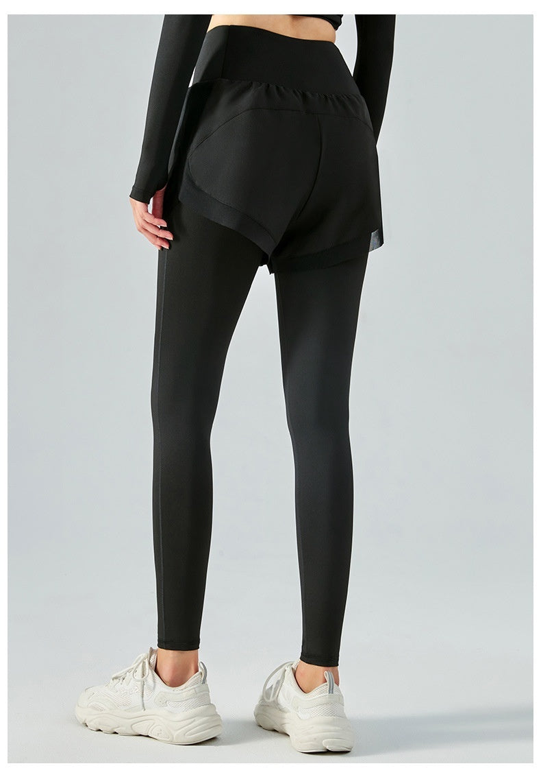 High Waist Two Pieces Mesh Leggings