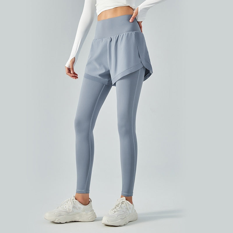 High Waist Two Pieces Mesh Leggings