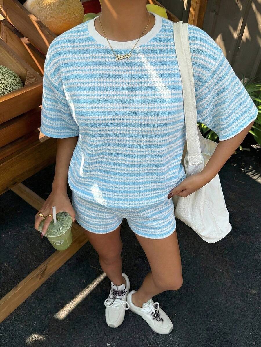 Crew-Neck Short-Sleeve Set