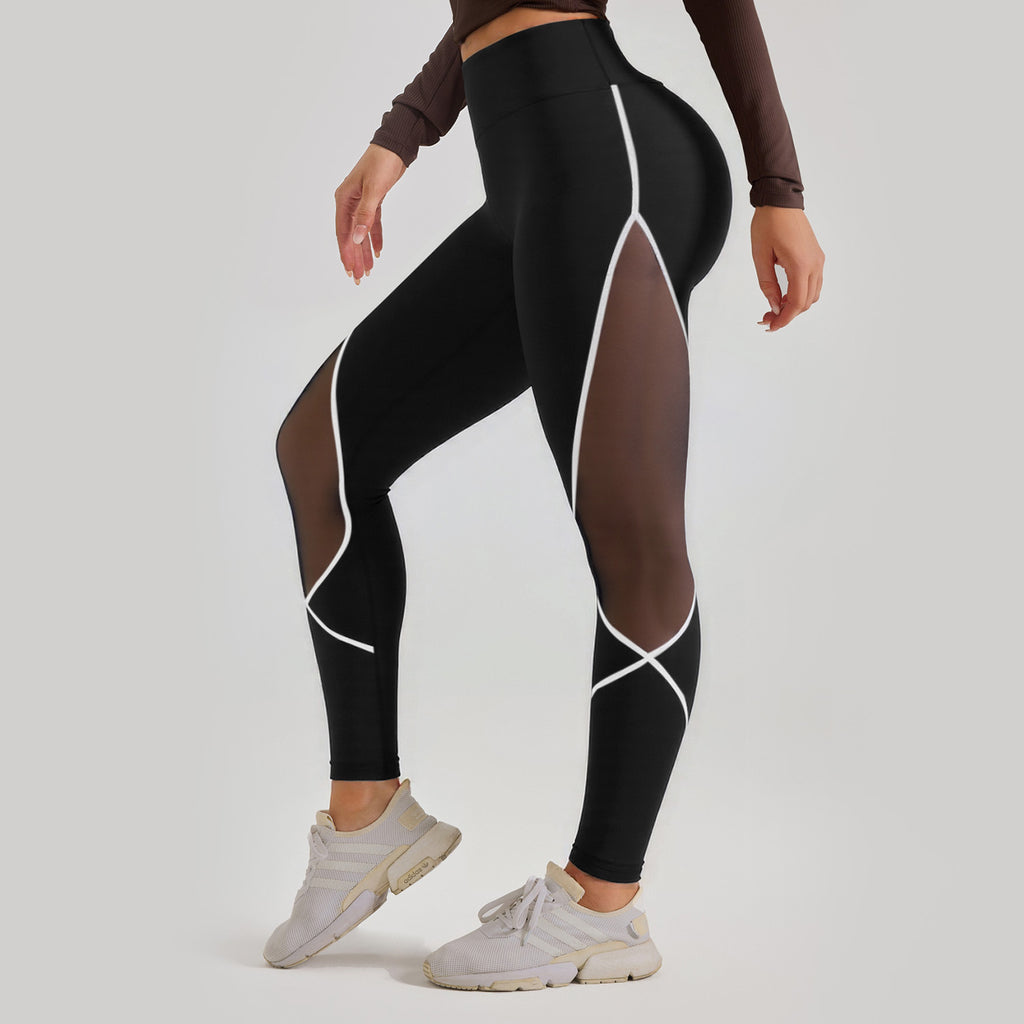Mesh American High Waist Leggings