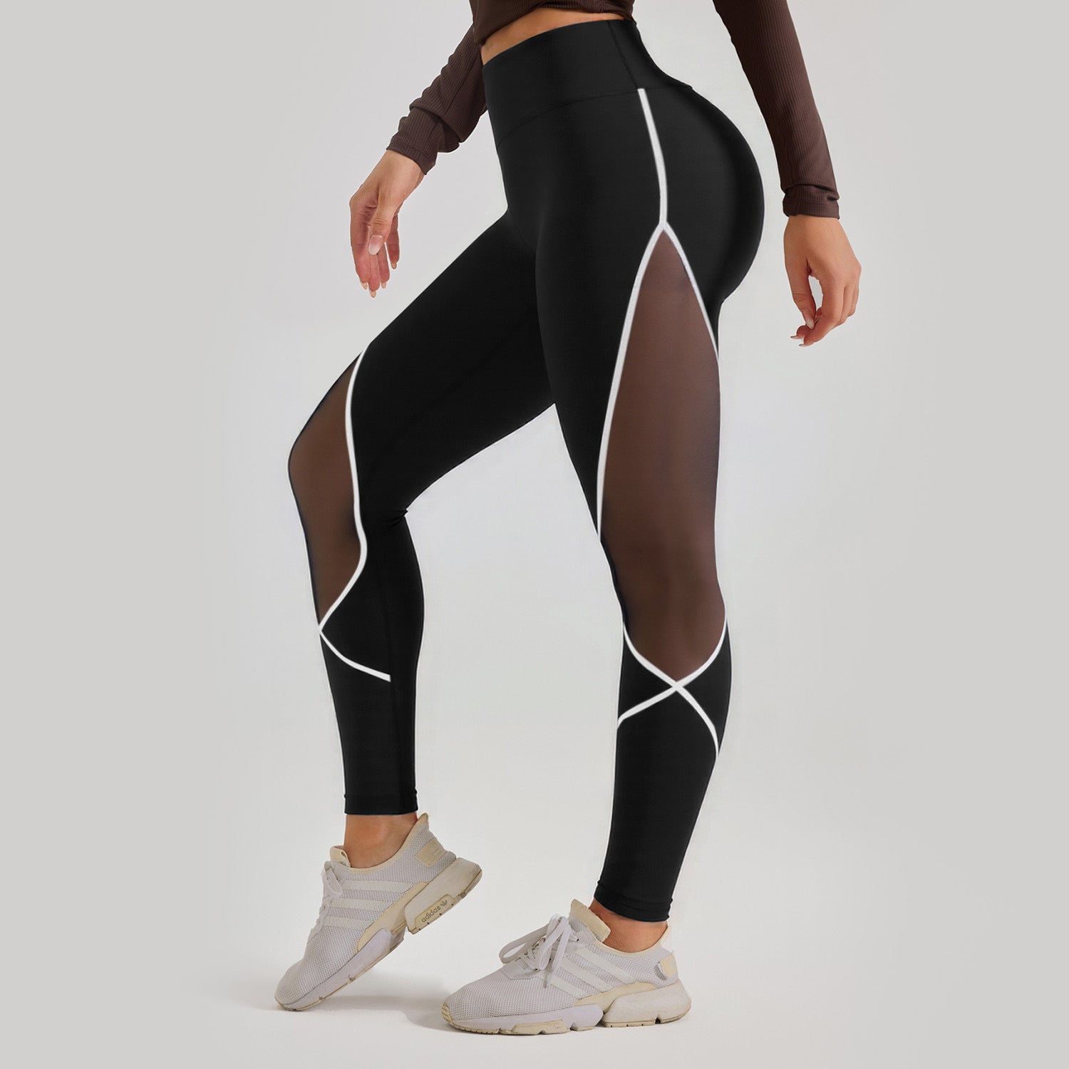 Mesh American High Waist Leggings