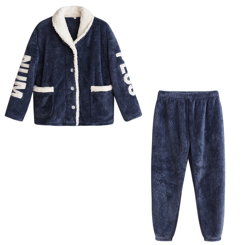 Keep Warm Coral Velvet Pajamas