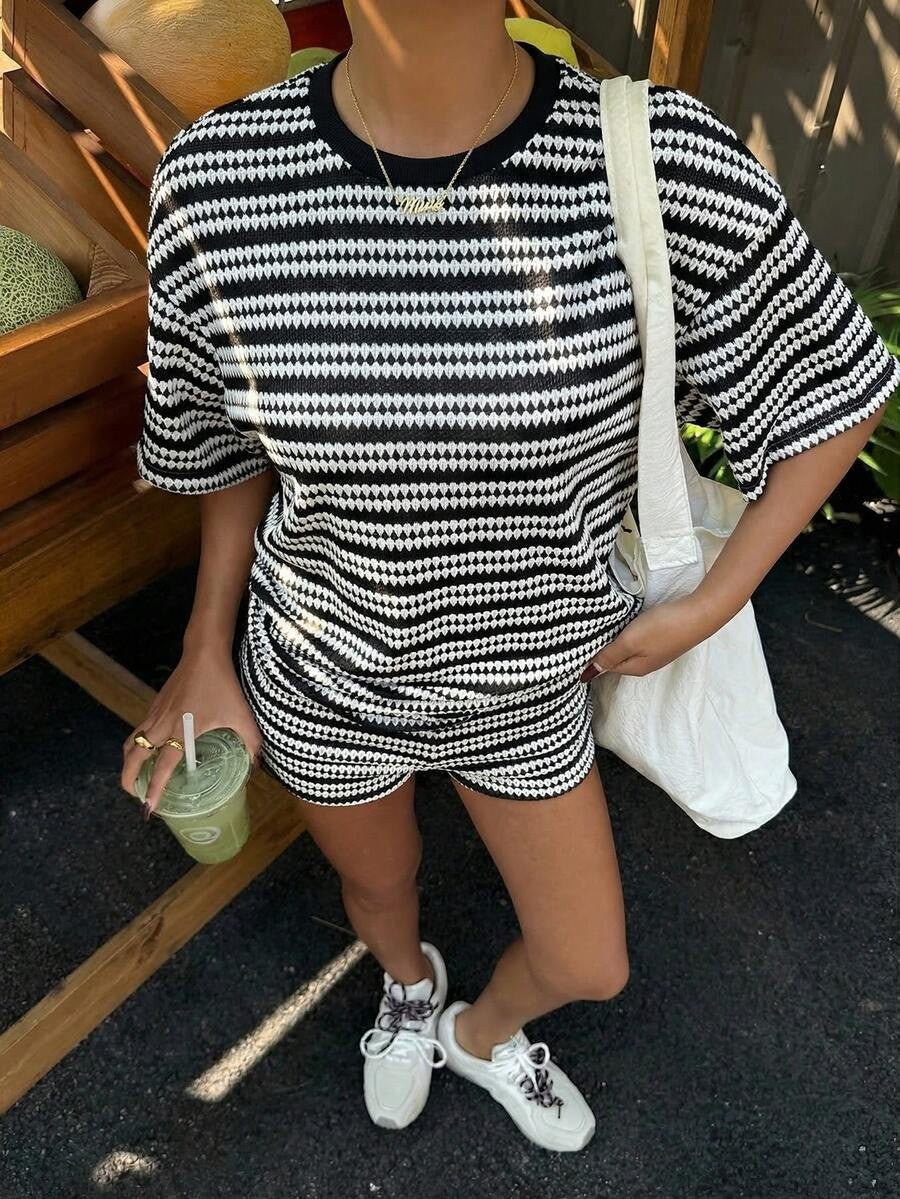 Crew-Neck Short-Sleeve Set