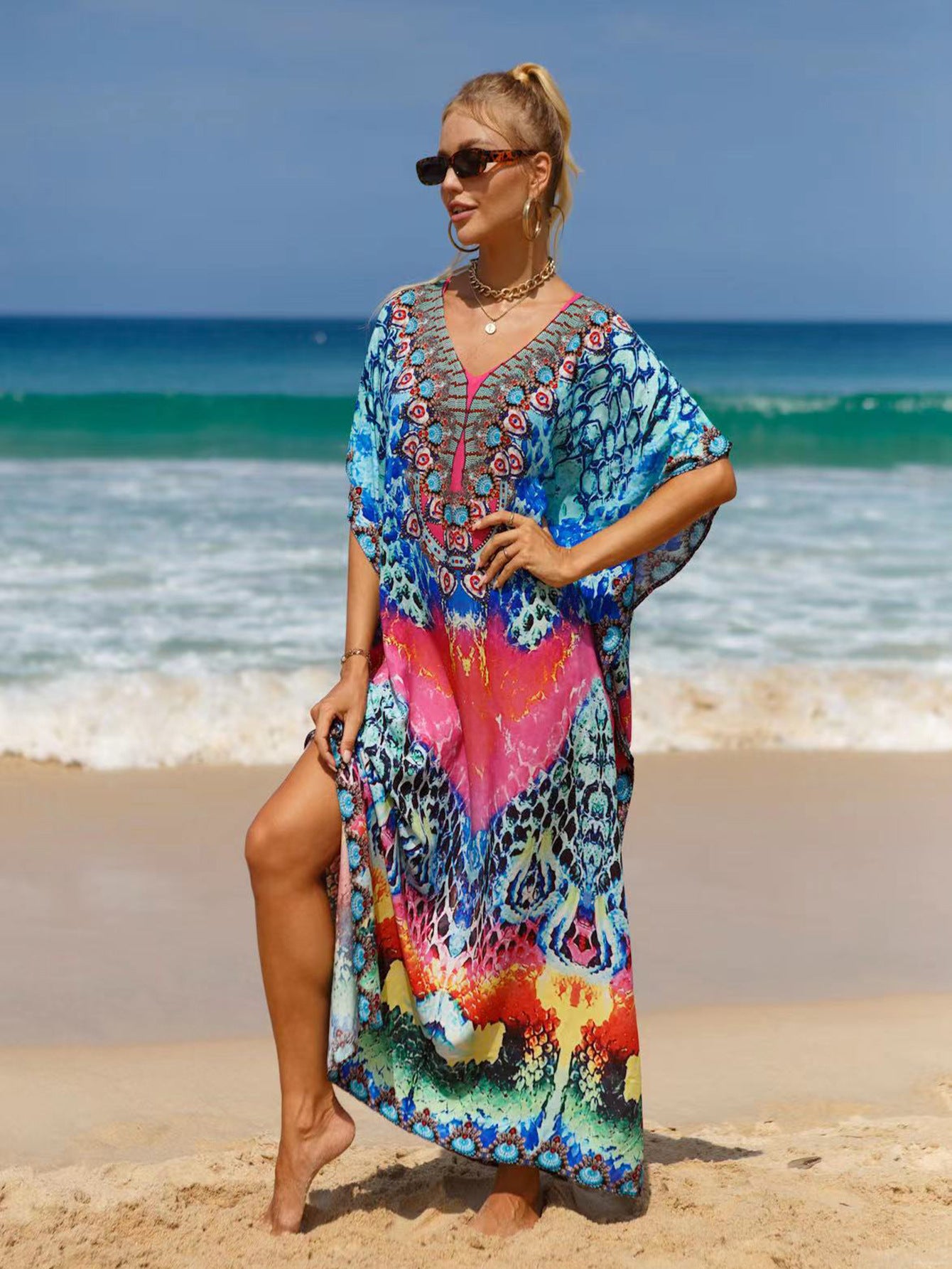 Beach Cover-up Bohemian Beach Dress Plus Size