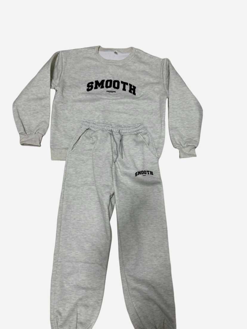 Gray Hoodie And Pants Fashion Running Two-piece Set Trendy