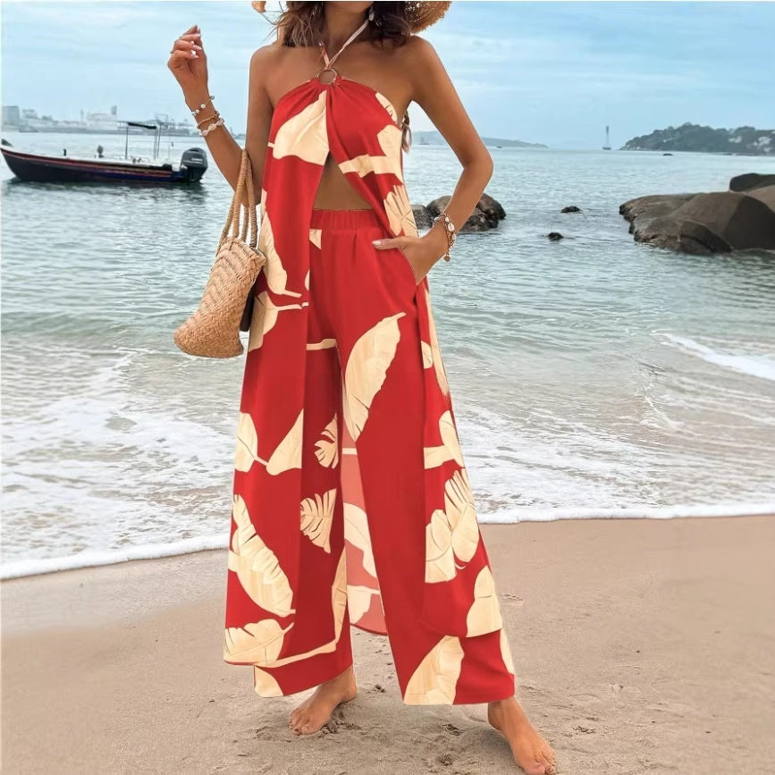 Fashionable Resort-Style Jumpsuit Set