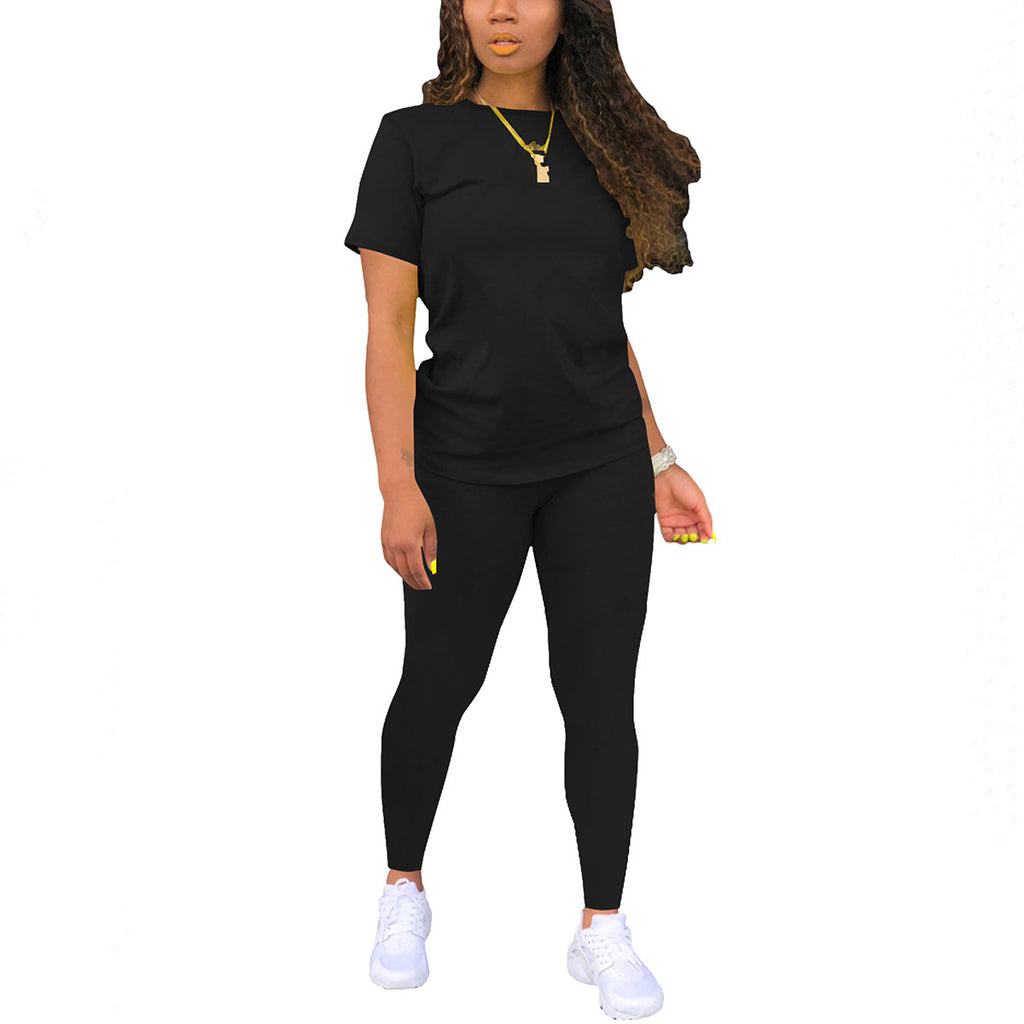 Short-Sleeve T-Shirt Top And Pants Set