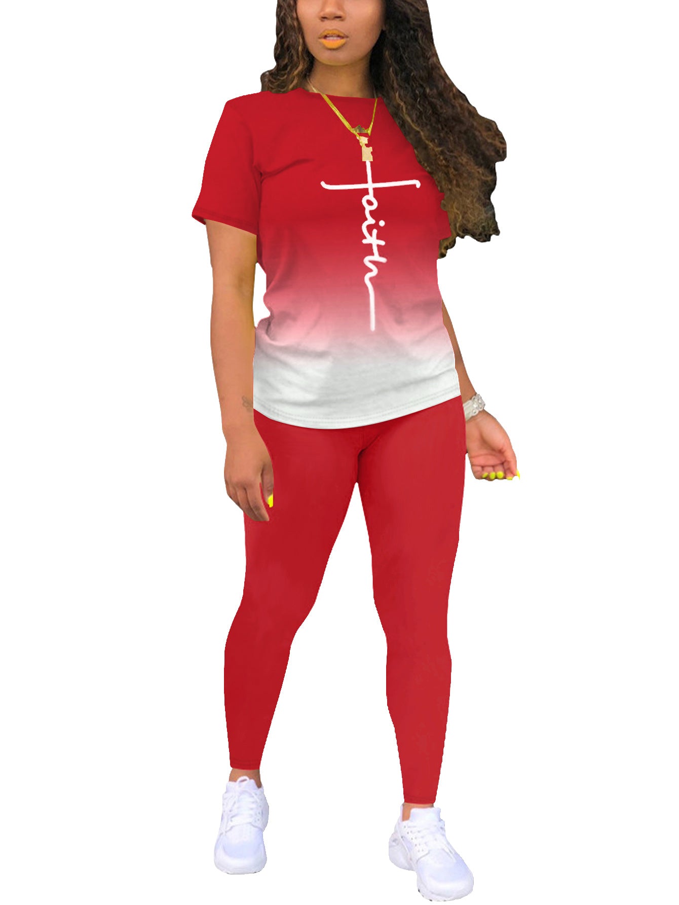 Short-Sleeve T-Shirt Top And Pants Set
