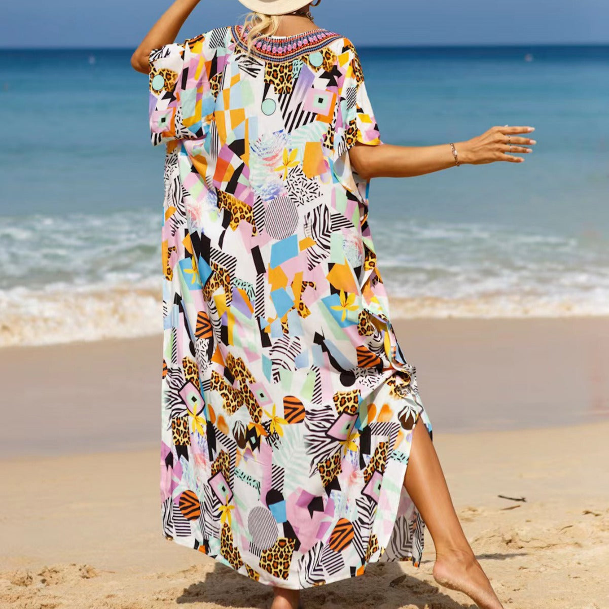 Beach Cover-up Bohemian Beach Dress Plus Size
