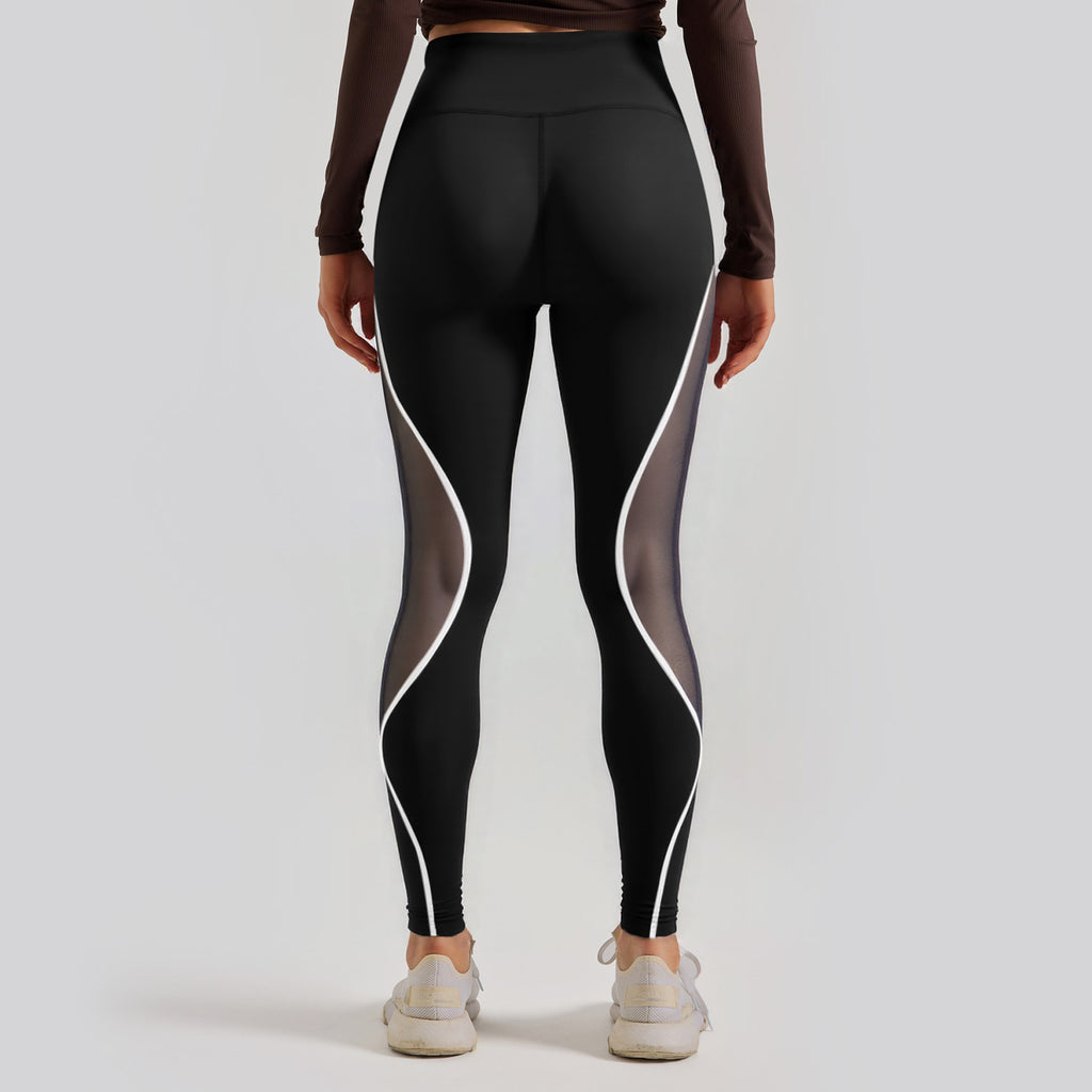 Mesh American High Waist Leggings