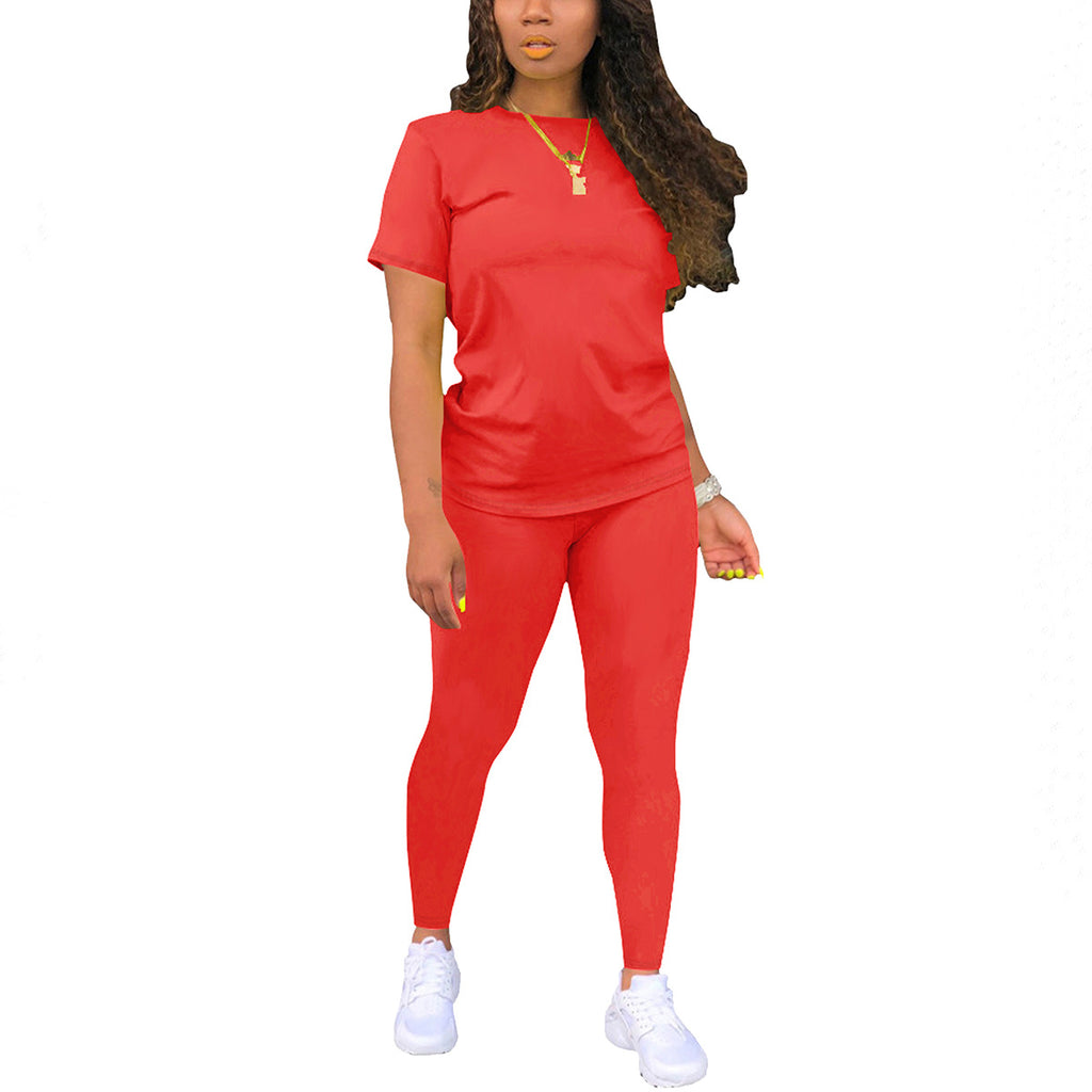 Short-Sleeve T-Shirt Top And Pants Set